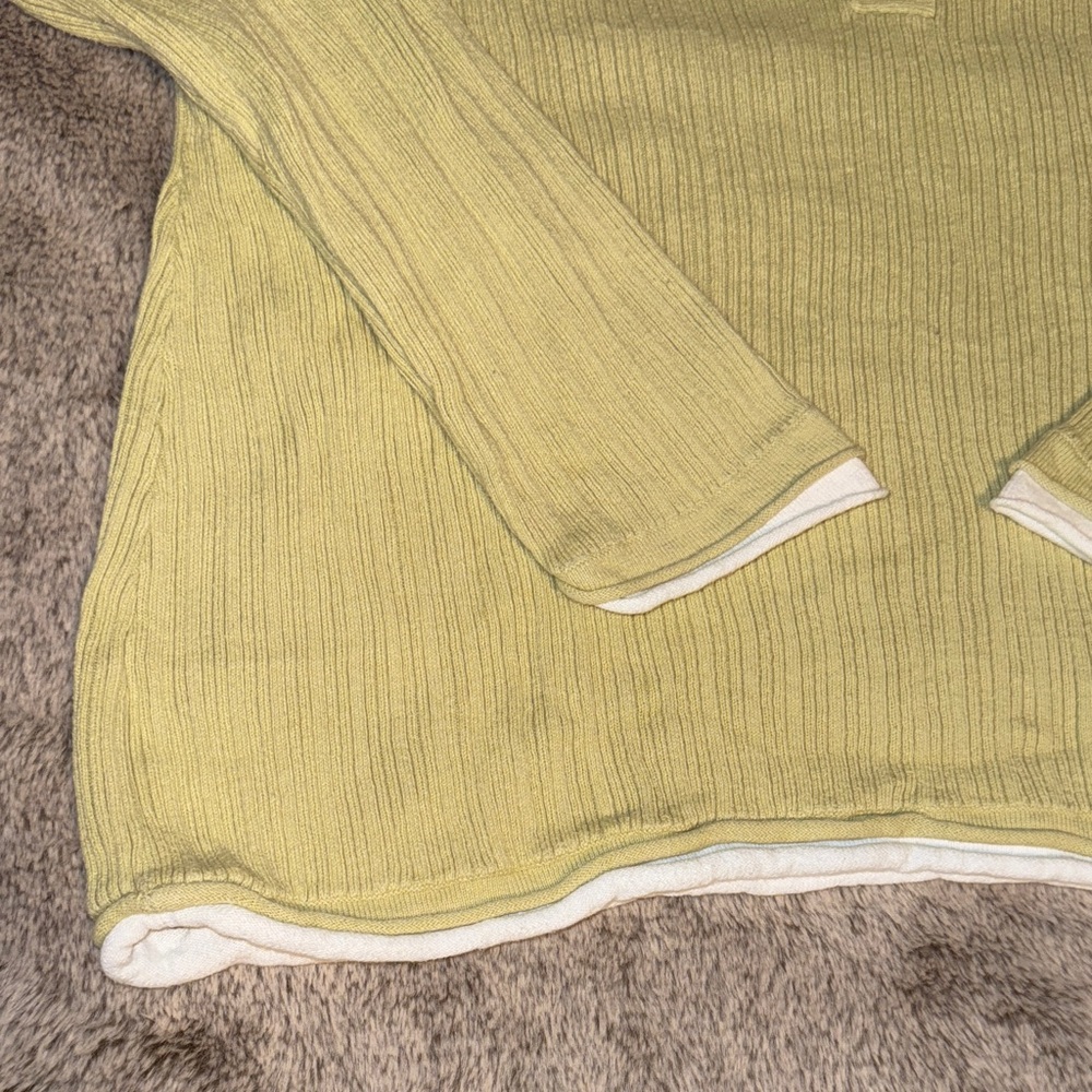 XL Layered V-Neck Long Sleeve Spring Green - Picture 5 of 11